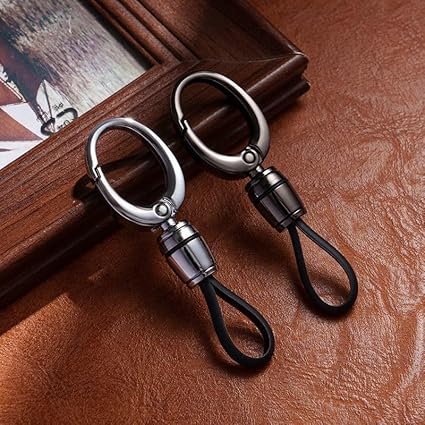 JVCV® Genuine Leather Braided Keychain Strap Accessories Car Key
